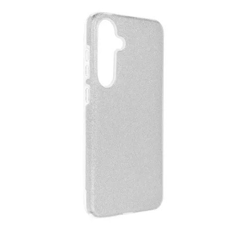Samsung Galaxy S25 Plus csillámos hátlap tok, silver