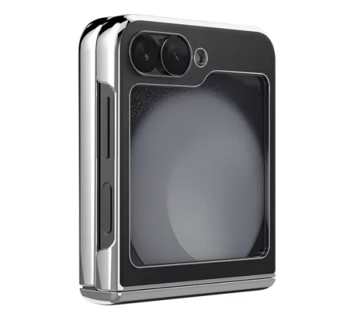 Nillkin CamShield Flip Samsung Galaxy Z Flip 6 / Flip 7 FE vegán bőr tok, fekete