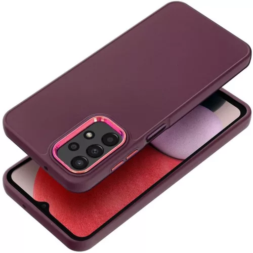 Frame Samsung Galaxy S25 Ultra közepesen ütésálló tok kameravédő kerettel, lila