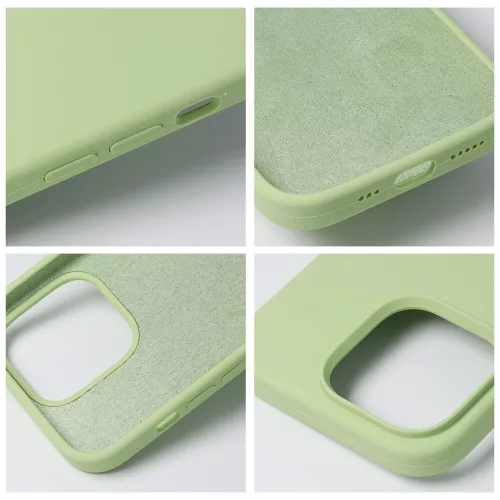 Roar Samsung Galaxy S25+ prémium szilikon tok velúr béléssel, világoszöld