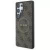 Guess Leather 4G Colored Ring Classic Logo MagSafe Samsung Galaxy S25 Ultra kemény hátlap tok, barna
