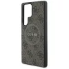 Guess Leather 4G Colored Ring Classic Logo MagSafe Samsung Galaxy S25 Ultra kemény hátlap tok, barna