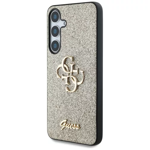 Guess Fixed Glitter Big 4G Metal Logo Samsung Galaxy S25+ kemény hátlap tok, arany
