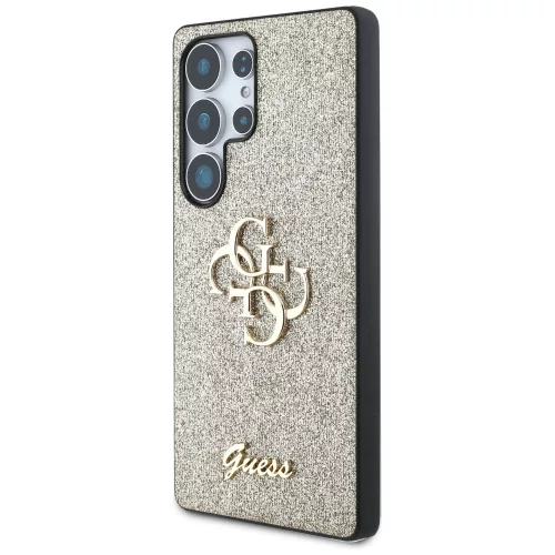 Guess Fixed Glitter Big 4G Metal Logo Samsung Galaxy S25 Ultra kemény hátlap tok, arany