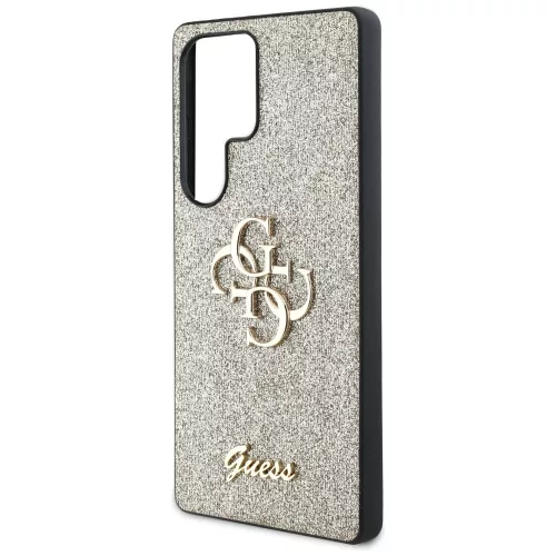 Guess Fixed Glitter Big 4G Metal Logo Samsung Galaxy S25 Ultra kemény hátlap tok, arany