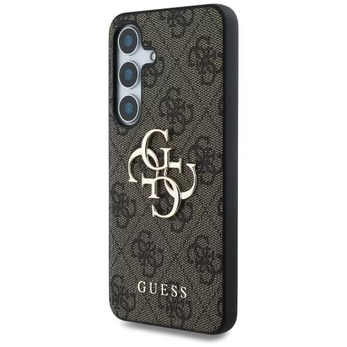 Guess Big 4G Logo Classic Logo Samsung Galaxy S25 kemény hátlap tok, barna