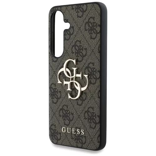 Guess Big 4G Logo Classic Logo Samsung Galaxy S25 kemény hátlap tok, barna