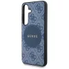 Guess 4G Round Patch Classic Logo Samsung Galaxy S25+ MagSafe kemény hátlap tok, kék