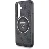 Guess 4G Glitter Triangle Buttons Samsung Galaxy S25 MagSafe kemény hátlap tok, fekete