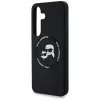 Karl Lagerfeld Silicone Double Heads And Circle Samsung Galaxy S25 MagSafe tok, fekete