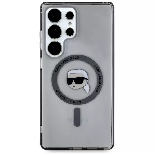 Karl Lagerfeld Button Karl Head Printed Logo Galaxy S25 Ultra MagSafe hátlap tok, fekete
