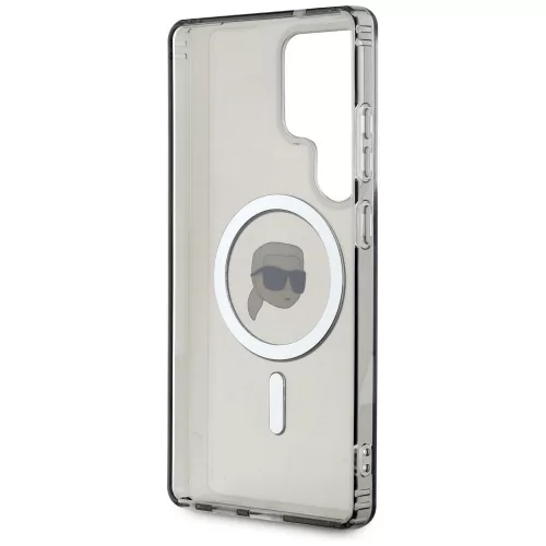 Karl Lagerfeld Button Karl Head Printed Logo Galaxy S25 Ultra MagSafe hátlap tok, fekete