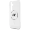 Karl Lagerfeld Button Choupette Head Printed Logo Galaxy S25 MagSafe hátlap tok, fehér