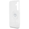 Karl Lagerfeld Button Choupette Head Printed Logo Galaxy S25 MagSafe hátlap tok, fehér