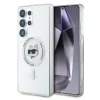Karl Lagerfeld Button Choupette Head Printed Logo Galaxy S25 Ultra MagSafe hátlap tok, fehér
