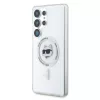 Karl Lagerfeld Button Choupette Head Printed Logo Galaxy S25 Ultra MagSafe hátlap tok, fehér