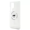Karl Lagerfeld Button Choupette Head Printed Logo Galaxy S25 Ultra MagSafe hátlap tok, fehér