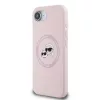 Karl Lagerfeld Liquid Silicone K&CH Heads Apple iPhone 17e / iPhone 16e MagSafe tok, rózsaszín
