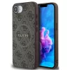 Guess PU Leather 4G Colored Ring Apple iPhone 17e / iPhone 16e MagSafe tok, barna