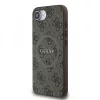 Guess PU Leather 4G Colored Ring Apple iPhone 17e / iPhone 16e MagSafe tok, barna