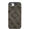 Guess PU Leather 4G Colored Ring Apple iPhone 17e / iPhone 16e MagSafe tok, barna