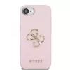 Guess PU Grained 4G Metal Logo Apple iPhone 17e / iPhone 16e hátlap tok, rózsaszín