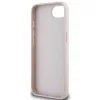 Guess PU Fixed Glitter 4G Metal Logo Apple iPhone 17e / iPhone 16e hátlap tok, rózsaszín