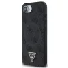 Guess PU 4G Strass Triangle Metal Logo Apple iPhone 17e / iPhone 16e MagSafe hátlap tok, fekete