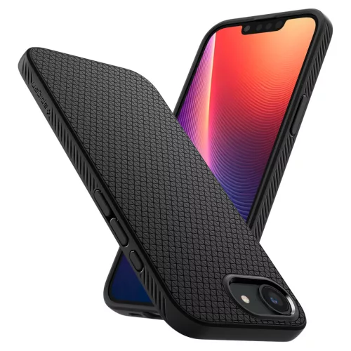 Spigen Liquid Air Apple iPhone 17e / iPhone 16e hátlap tok, matt fekete