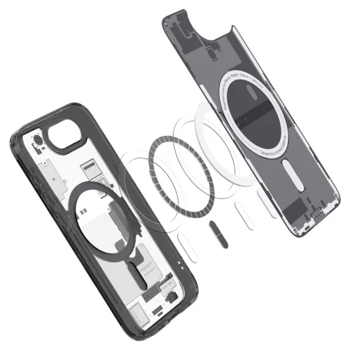 Spigen Ultra Hybrid MagFit Apple iPhone 17e / iPhone 16e tok, MagSafe, Zero One, fekete