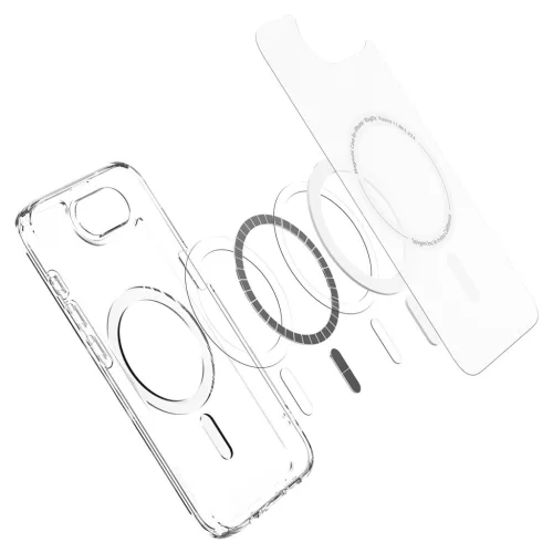 Spigen Ultra Hybrid MagFit Apple iPhone 17e / iPhone 16e tok, MagSafe, Frost White, matt fehér