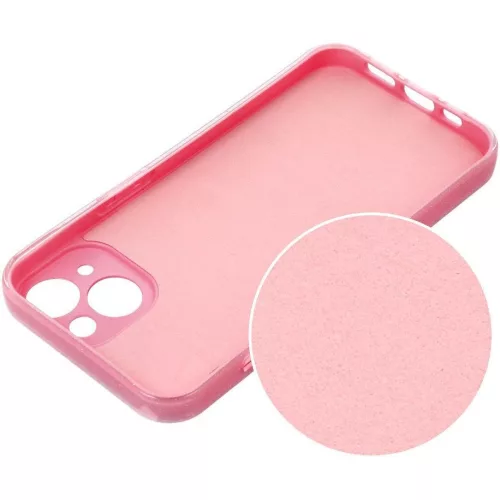 Clear 2mm Apple iPhone 17e / iPhone 16e csillámos szilikon tok, rózsaszín