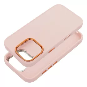   Frame Apple iPhone 17e / iPhone 16e közepesen ütésálló tok kameravédő kerettel, rózsaszín