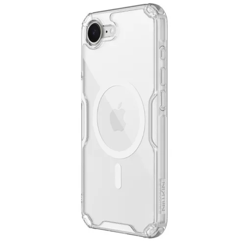 Nillkin Nature Pro Apple iPhone 17e / iPhone 16e mágneses szilikon tok, átlátszó