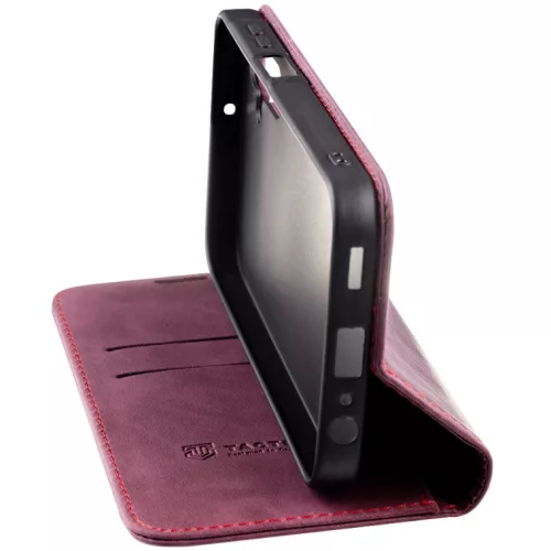 Tactical Xproof Samsung Galaxy A36 flip/oldalra nyíló tok, bordó