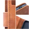 Tender Book Samsung Galaxy A56 flip/oldalra nyíló műbőr tok kártyatartó résszel, barna