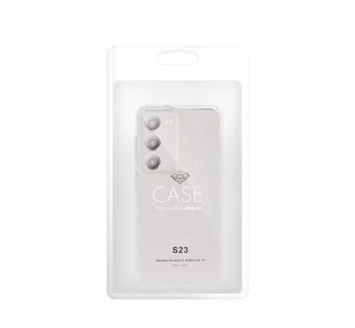 Clear 2mm Samsung Galaxy A36 csillámos szilikon tok, átlátszó