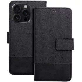   Gomma Samsung Galaxy A36 flip/oldalra nyíló tok kártyatartó résszel, fekete