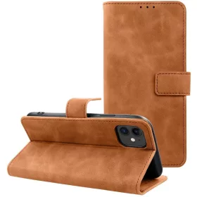   Tender Book Samsung Galaxy A36 flip/oldalra nyíló műbőr tok kártyatartó résszel, barna