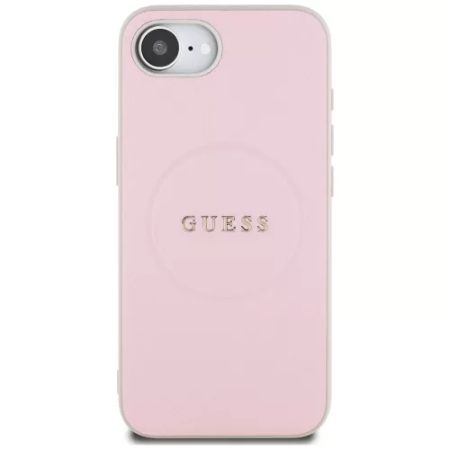 Guess Grained Ring Apple iPhone 17e / iPhone 16e MagSafe tok, rózsaszín