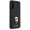Karl Lagerfeld Fixed Glitter Ikonik Metal Pin Samsung Galaxy A36 hátlap tok, fekete