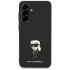 Karl Lagerfeld Fixed Glitter Ikonik Metal Pin Samsung Galaxy A56 hátlap tok, fekete