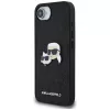 Karl Lagerfeld Fixed Glitter Ikonik Metal Pin Apple iPhone 17e / iPhone 16e hátlap tok, fekete