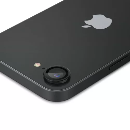 Spigen Glas.tR EZ Fit Optik Pro Apple iPhone 17E / 16E Tempered kameralencse-védő fólia felhelyező kerettel, fekete (2db)