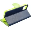Fancy Motorola G35 5G mágneses flip tok, kék-lime