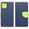 Fancy Motorola G35 5G mágneses flip tok, kék-lime