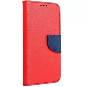 Fancy Motorola G35 5G mágneses flip tok, piros-kék