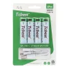 TCBEST újratölthető R6 (AA) elem 650 mAh, USB-C csatlakozóval és töltőkábellel (4db)