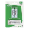 TCBEST újratölthető R6 (AA) elem 950 mAh, USB-C csatlakozóval és töltőkábellel (2db)