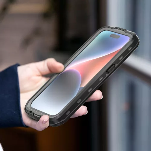 Shellbox Apple iPhone 15 Pro MagSafe vízálló tok, fekete